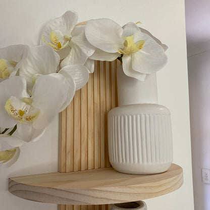 Timeless Elegance: Arched Wood Wall Shelf in Mid-Century Modern Style - Explore Single and Double Options